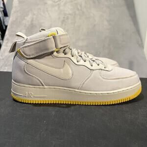 Nike Air Force 1 Mid '07 Canvas Shoes Mens 11.5 Desert Sand Sneakers Basketball